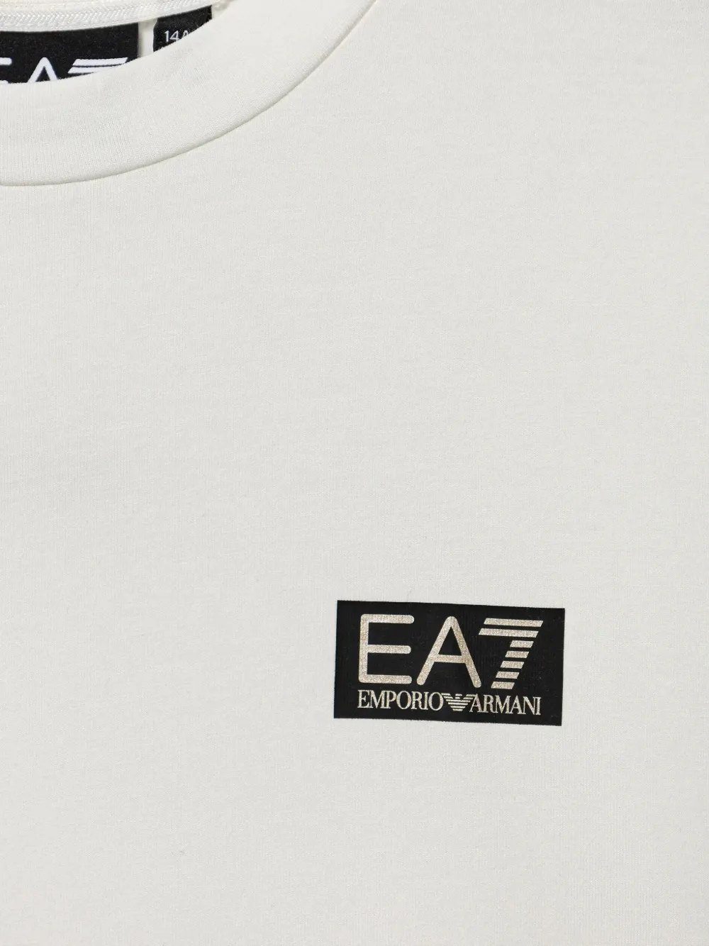 Ea7 Logo-patch T-shirt In White