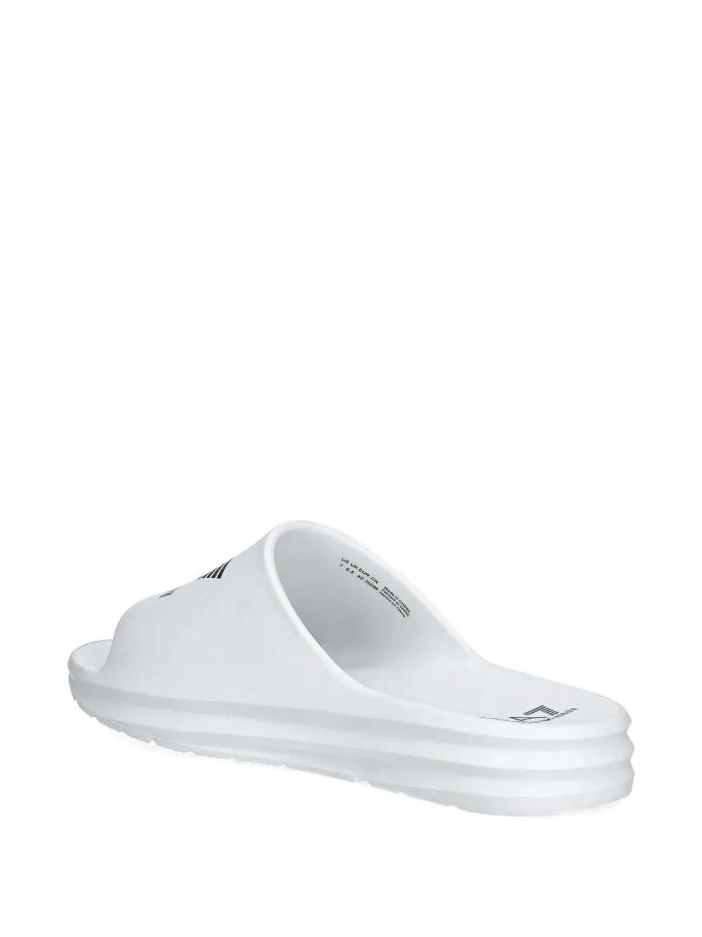 Ea7 Emporio Armani logo-print slides Wit