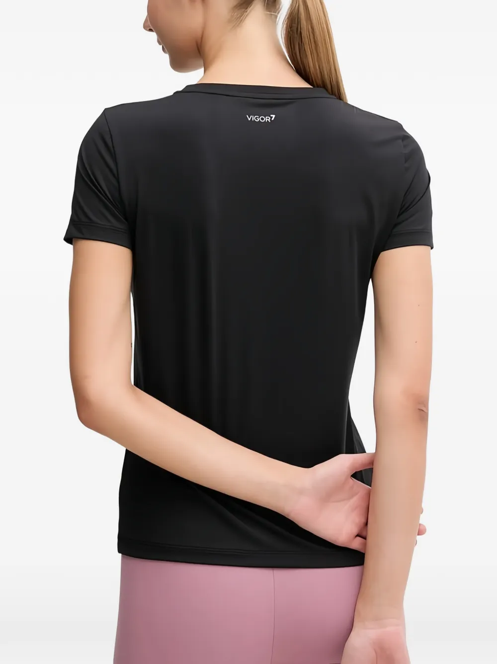 Ea7 Emporio Armani T-shirt met logodetail Zwart