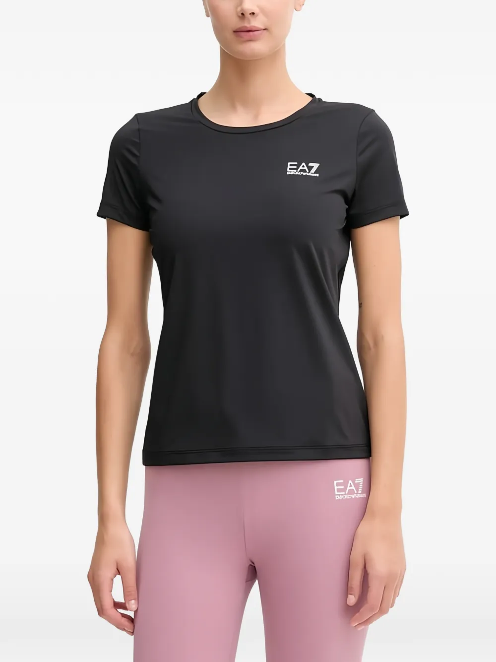 Ea7 Emporio Armani logo-detail T-shirt - Nero