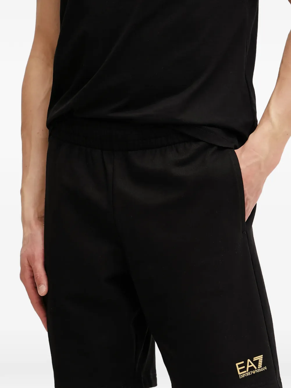 Ea7 Emporio Armani logo-print shorts Zwart
