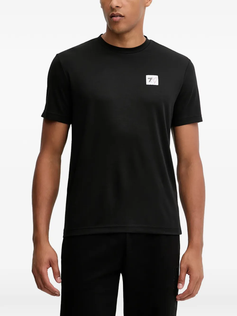 Ea7 Emporio Armani logo-patch T-shirt - Nero