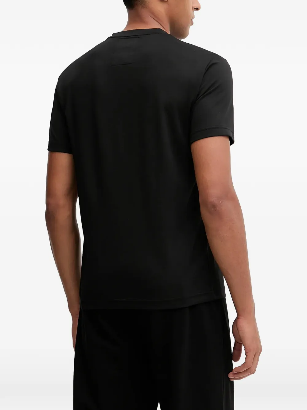Ea7 Emporio Armani logo-patch T-shirt Zwart