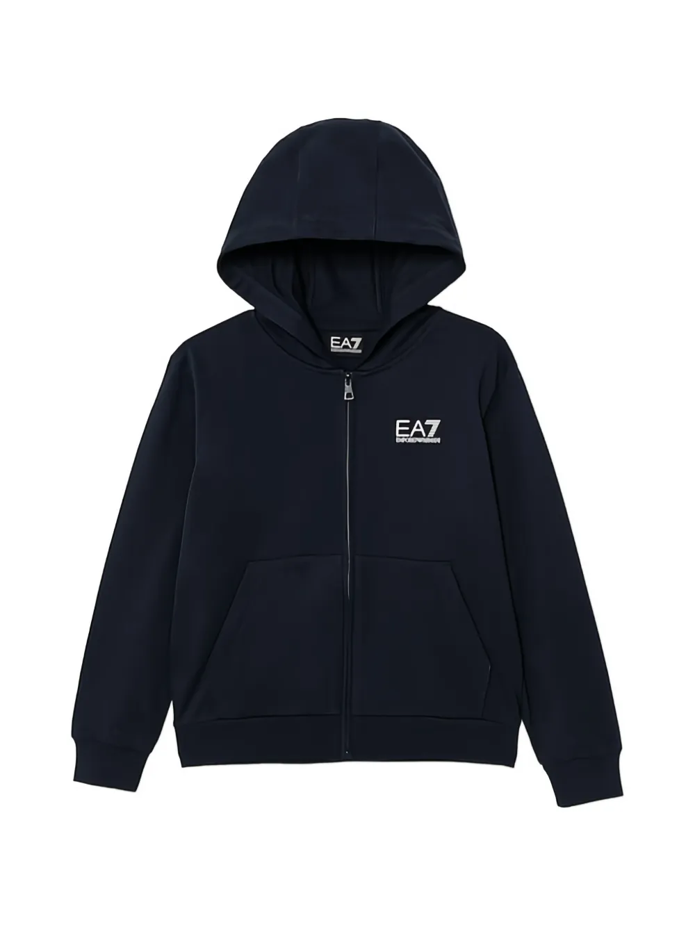 Ea7 Emporio Armani zip-up hoodie - Blu