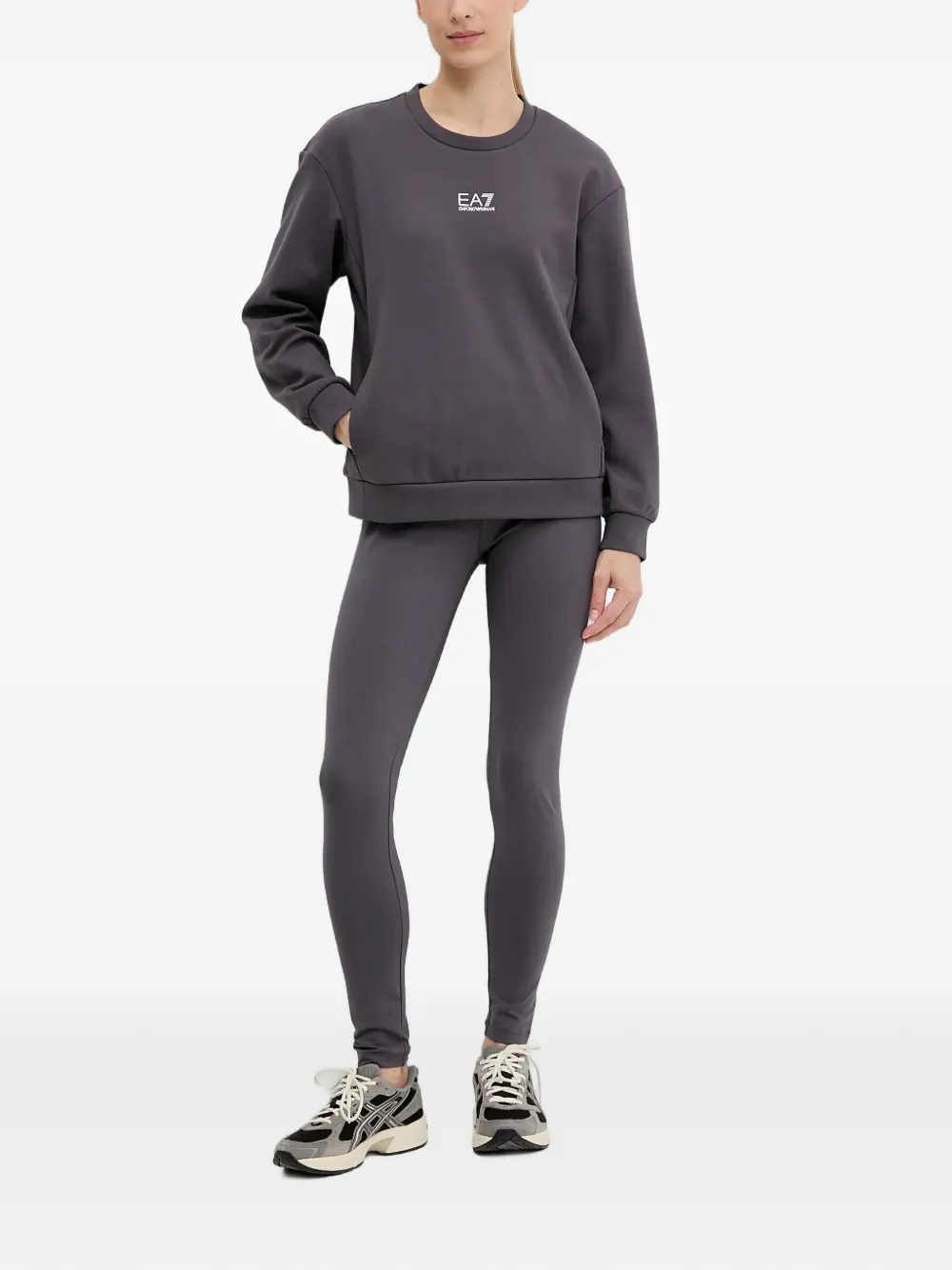 Ea7 Emporio Armani Legging met logoplakkaat Grijs