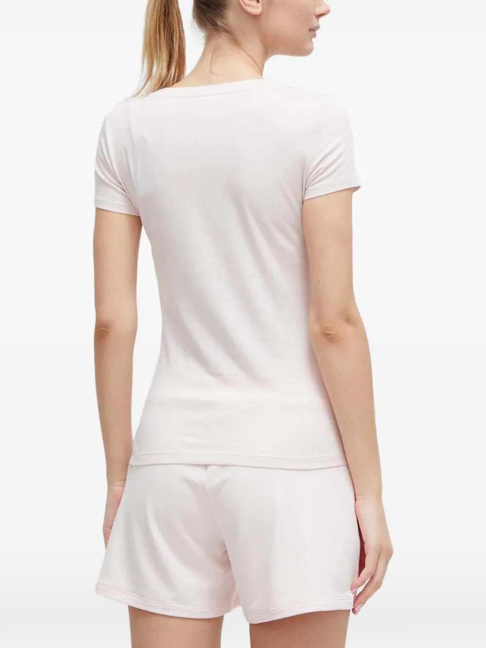 Ea7 Emporio Armani T-shirt met logo Roze