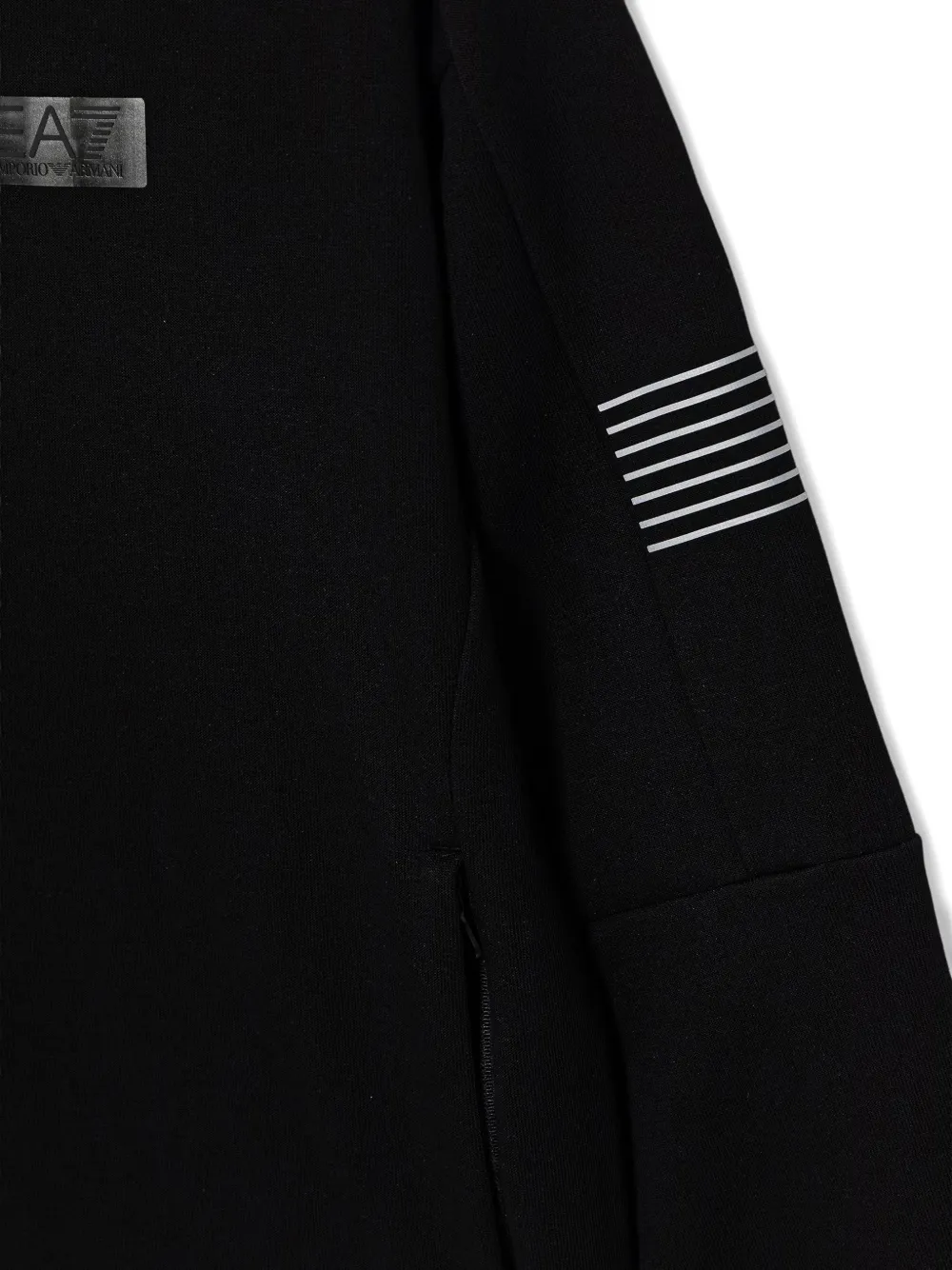 Ea7 Emporio Armani Hoodie met gestreept detail Zwart