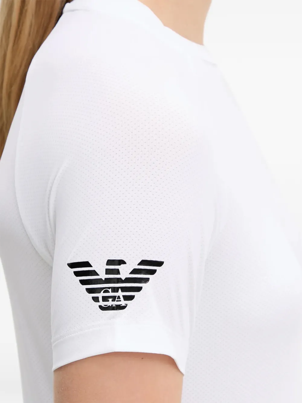 Ea7 Emporio Armani T-shirt met logoprint Wit