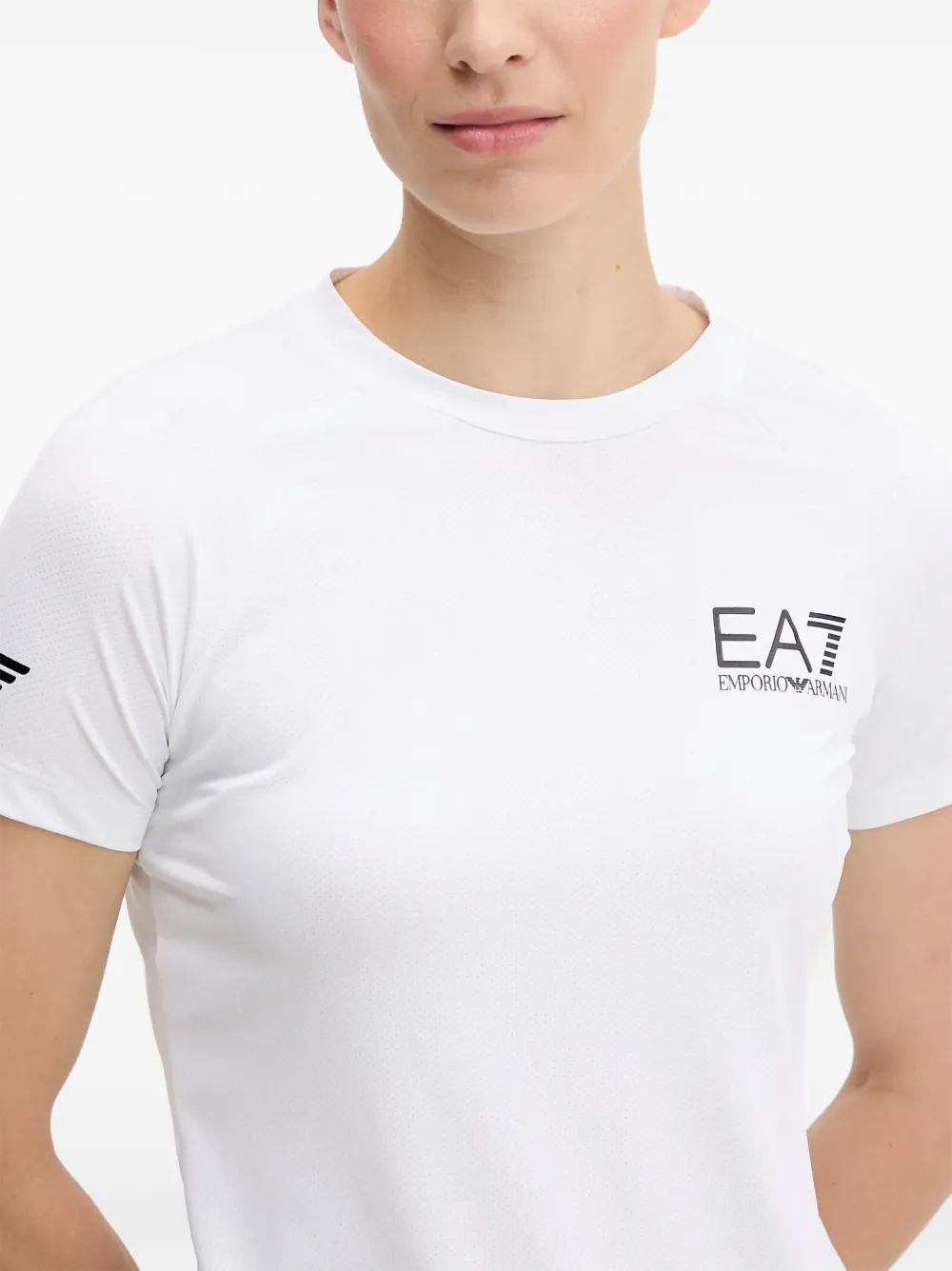 Ea7 Emporio Armani T-shirt met logoprint Wit