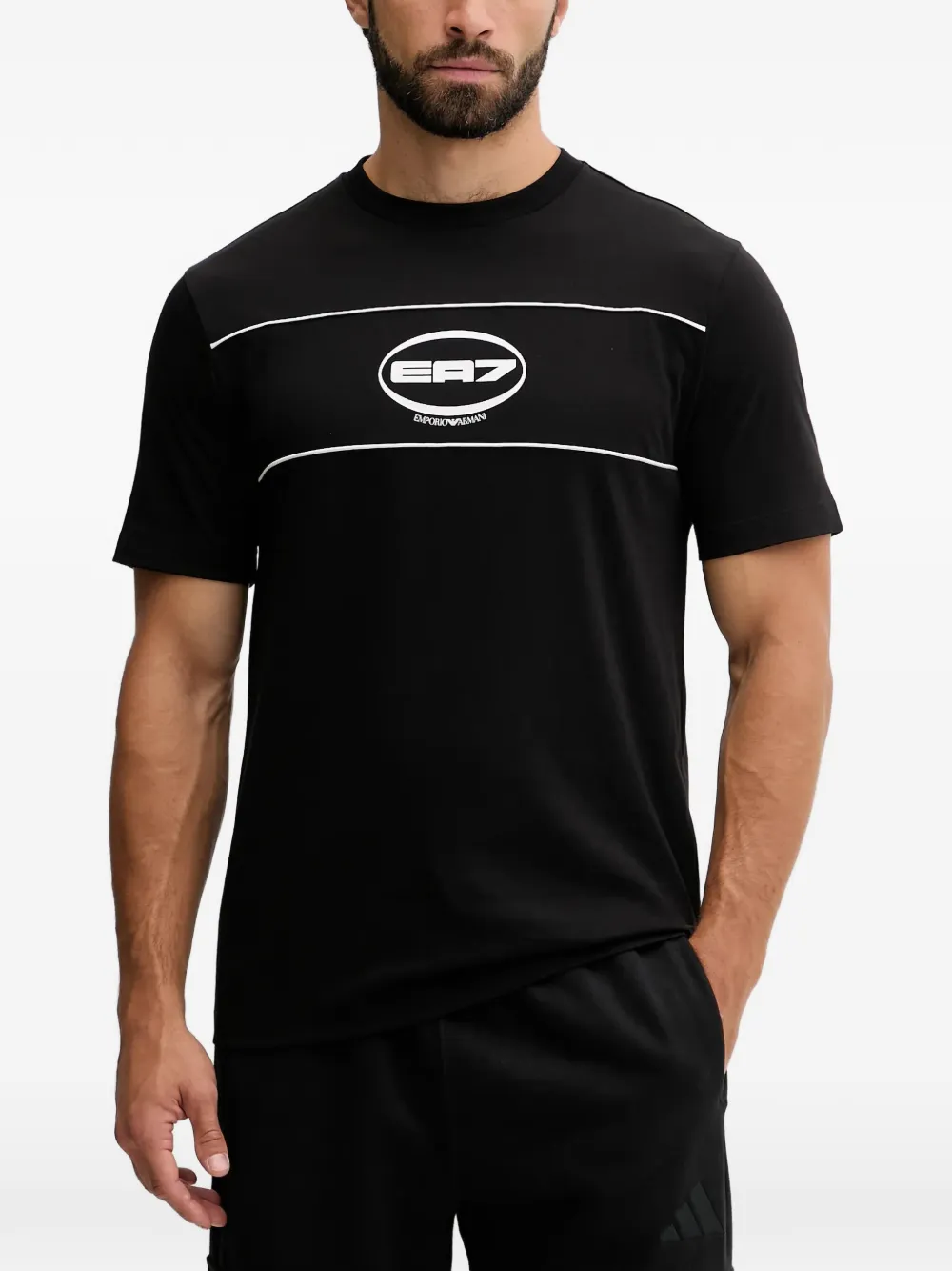 Ea7 Emporio Armani logo-print crew-neck T-shirt - Nero