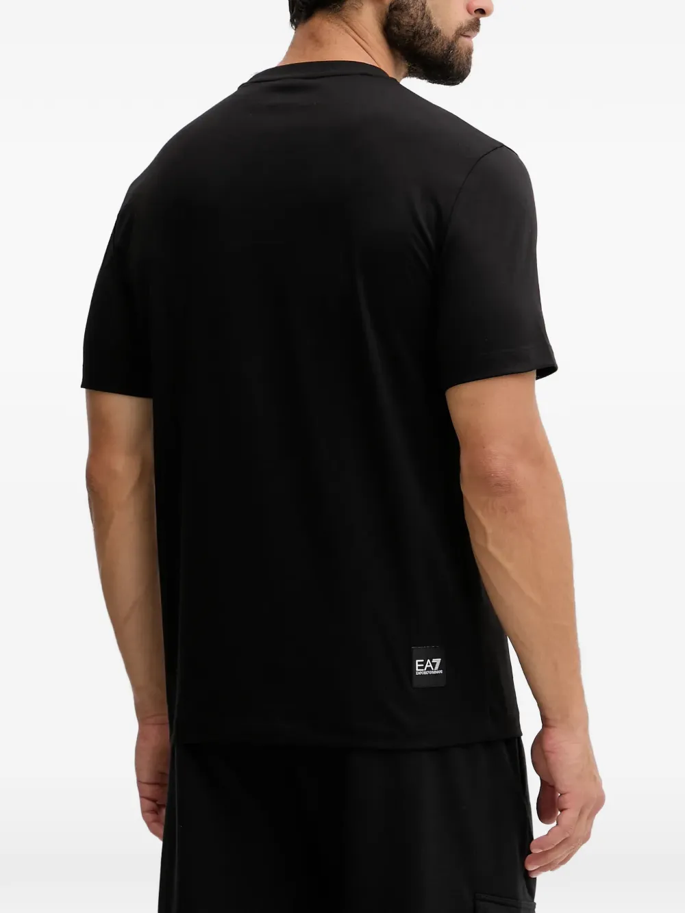Ea7 Emporio Armani T-shirt met logoprint met ronde hals Zwart
