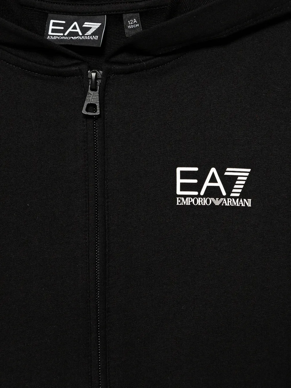 Ea7 Emporio Armani Hoodie met rits Zwart