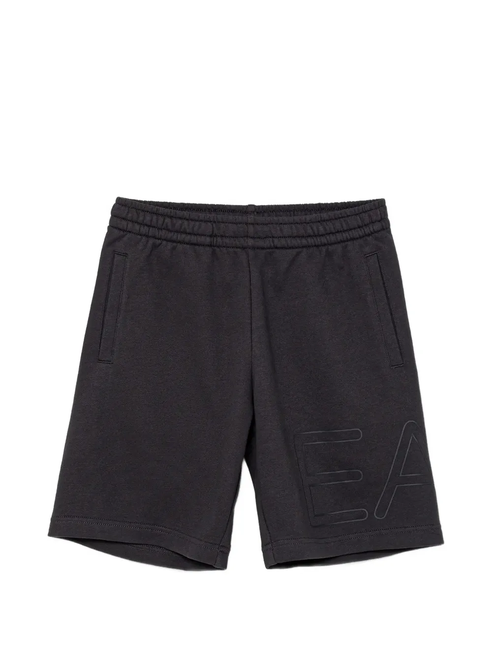 Ea7 Kids' Logo-print Jersey Shorts In Gray