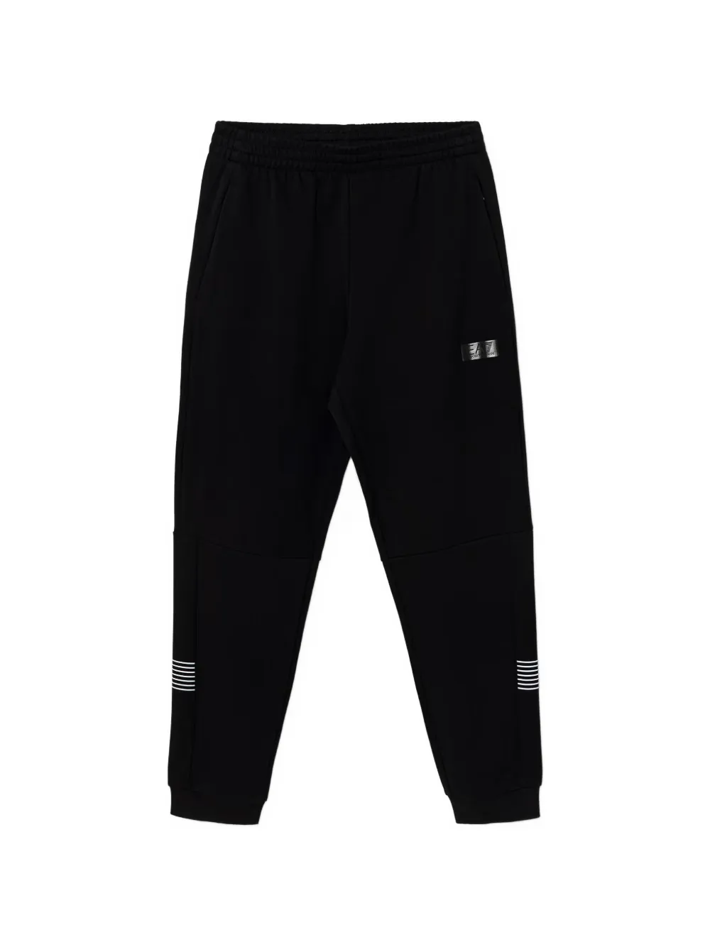 Ea7 Emporio Armani stripe-detail track pants - Nero