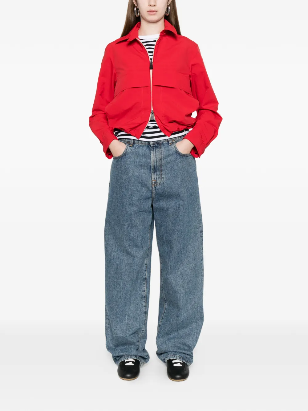 Moncler Grenoble Jack met opgestikte zak Rood