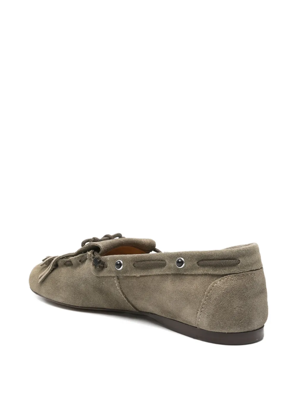 Posa Loafers met franje Groen