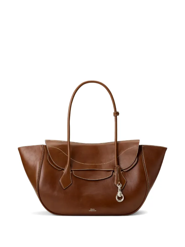 Polo Ralph Lauren Polo Blaze Large Shoulder Bag in Brown