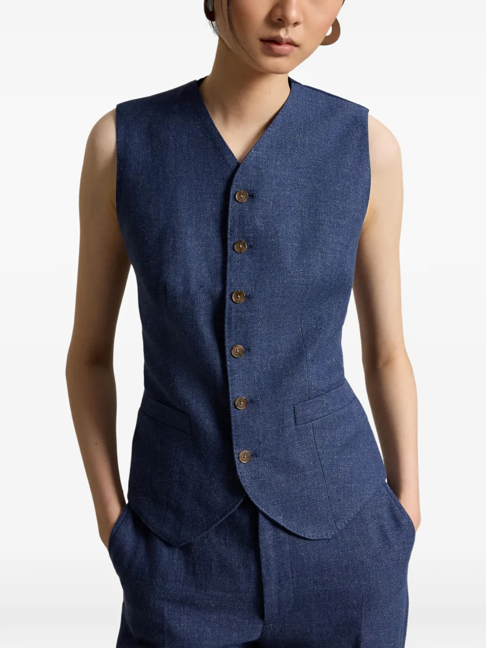 Polo Ralph Lauren Gilet met knopen Blauw