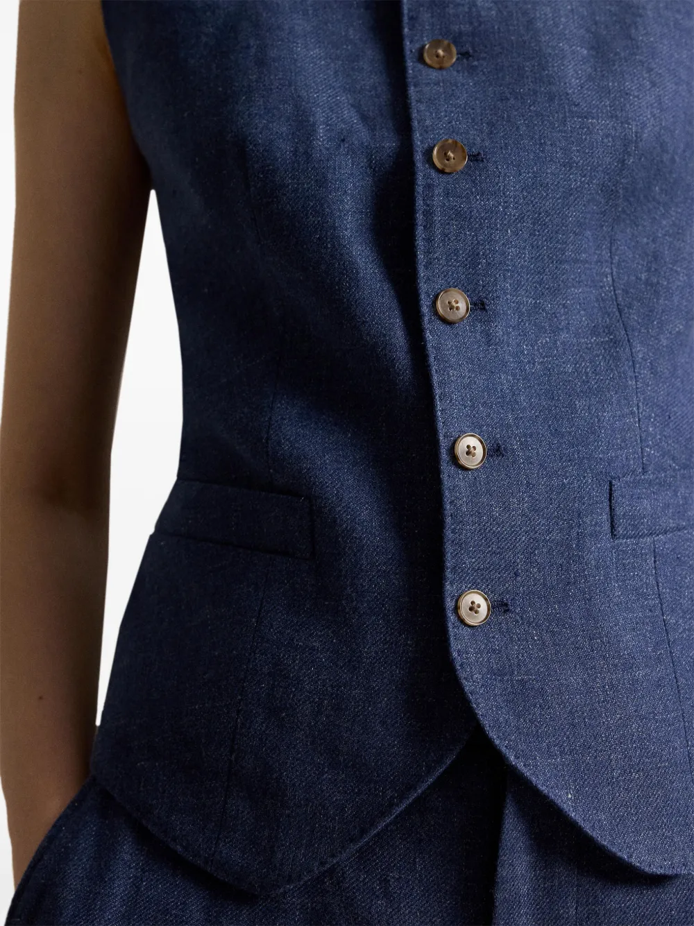 Polo Ralph Lauren Gilet met knopen Blauw