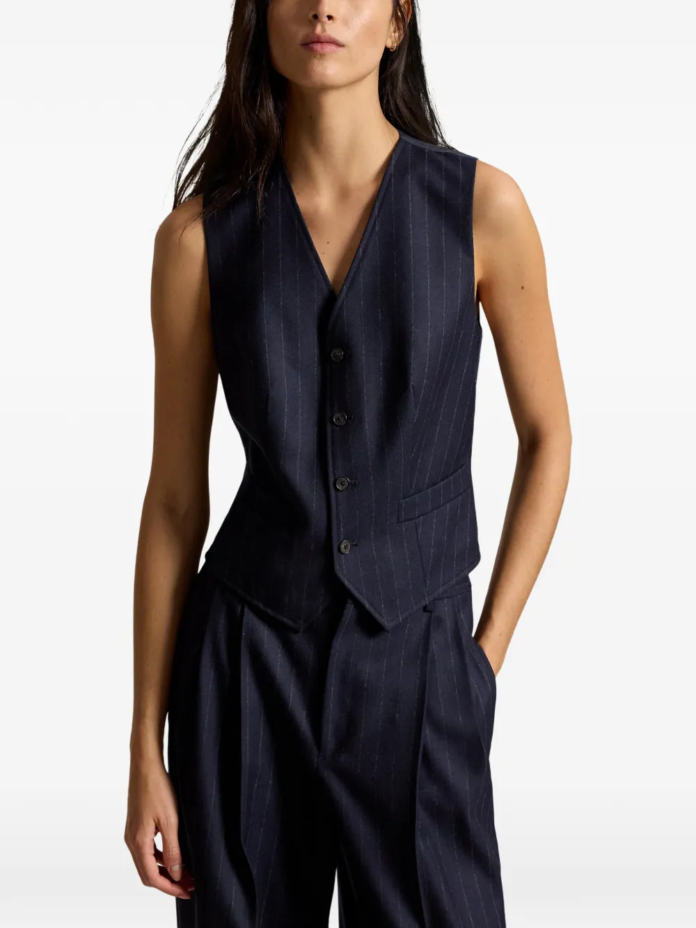 Polo Ralph Lauren Gilet met krijtstreep Blauw