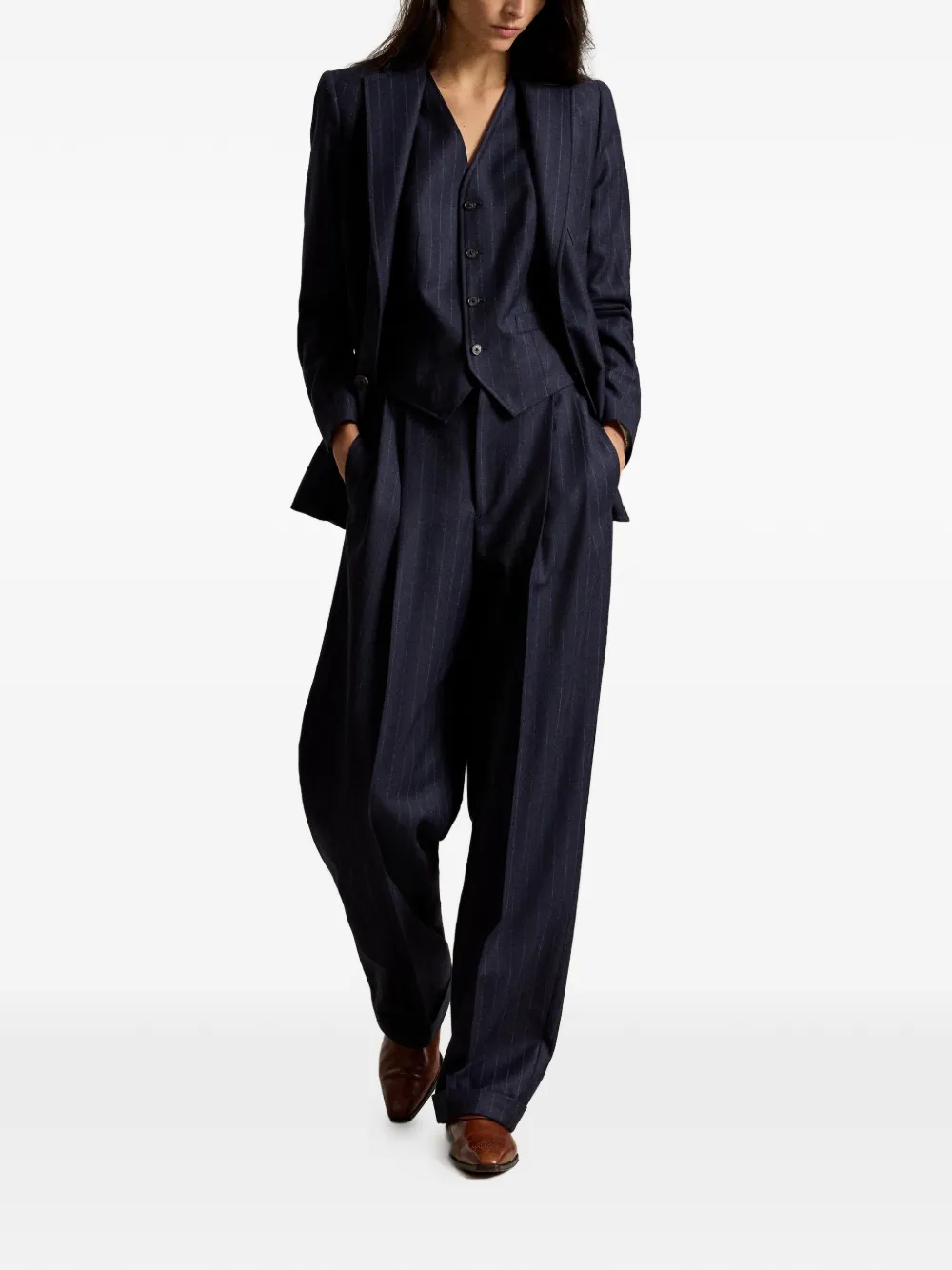 Polo Ralph Lauren Gilet met krijtstreep Blauw