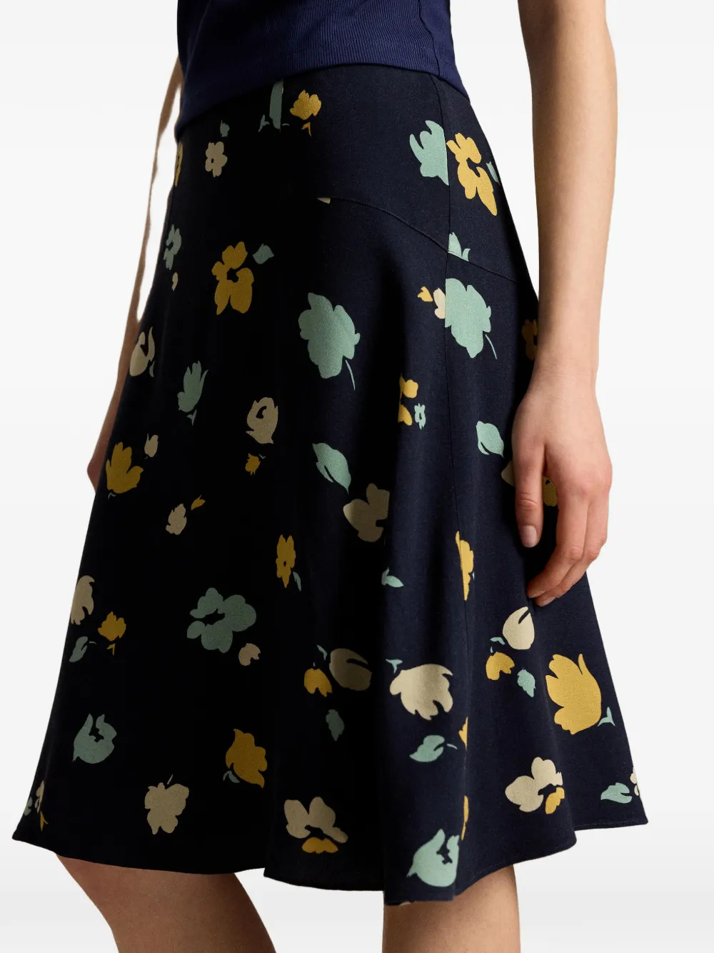 Polo Ralph Lauren Crêpe rok met bloemenprint Blauw