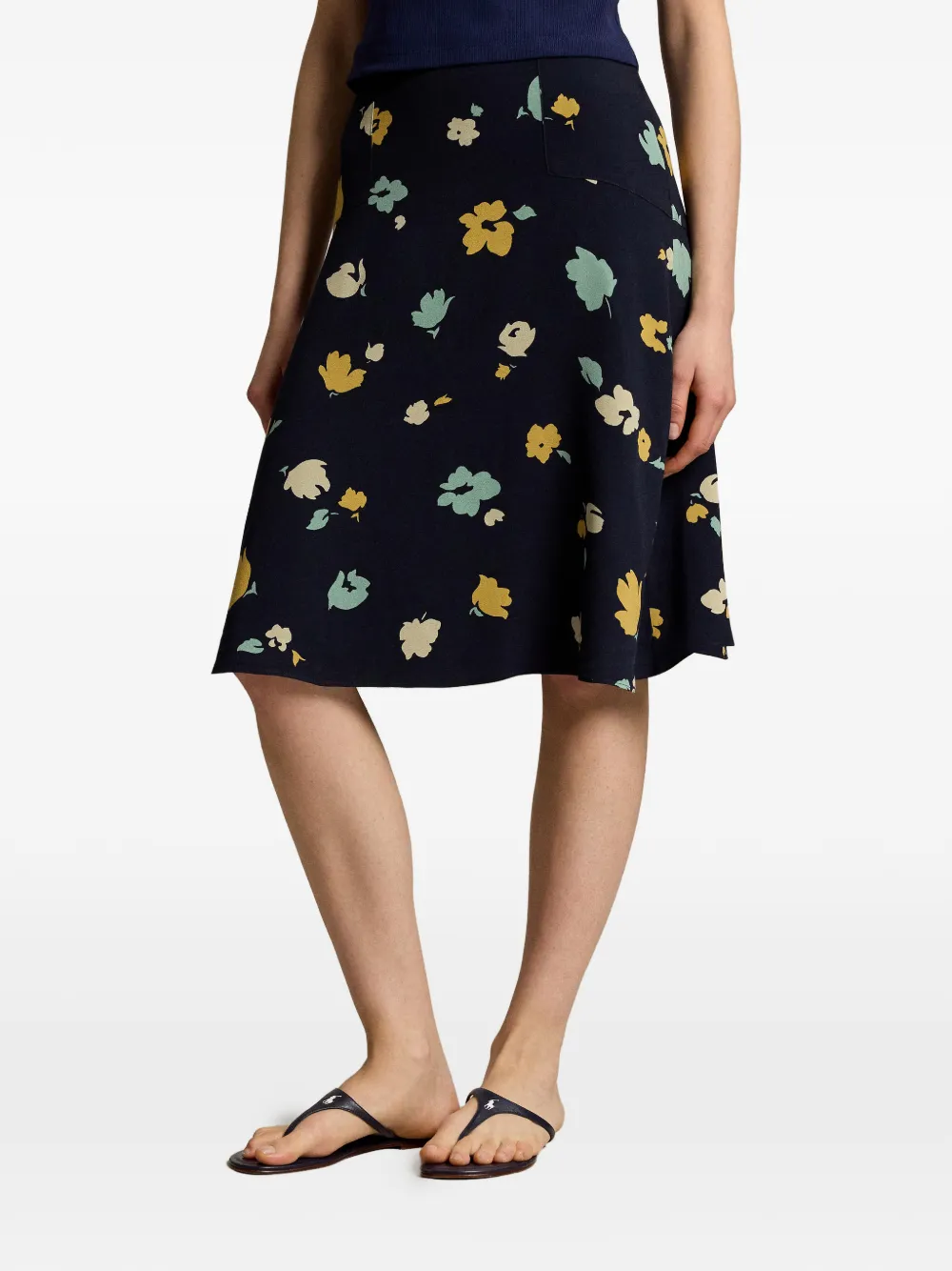 Polo Ralph Lauren Crêpe rok met bloemenprint Blauw
