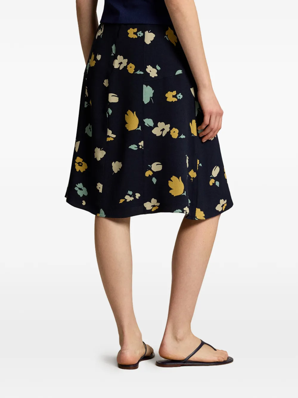 Polo Ralph Lauren Crêpe rok met bloemenprint Blauw