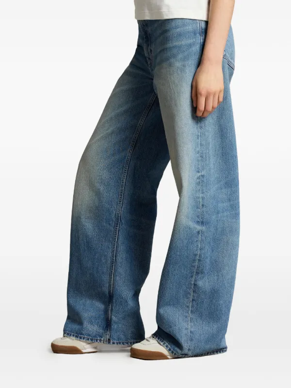 パンツ POLO RALPH LAUREN wide leg flare jeans Polo Ralph Lauren Faded wide-leg Jeans | Blue | FARFETCH