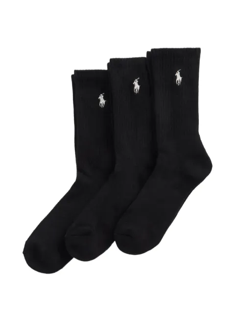 Polo Ralph Lauren set de tres pares de calcetines con bordado