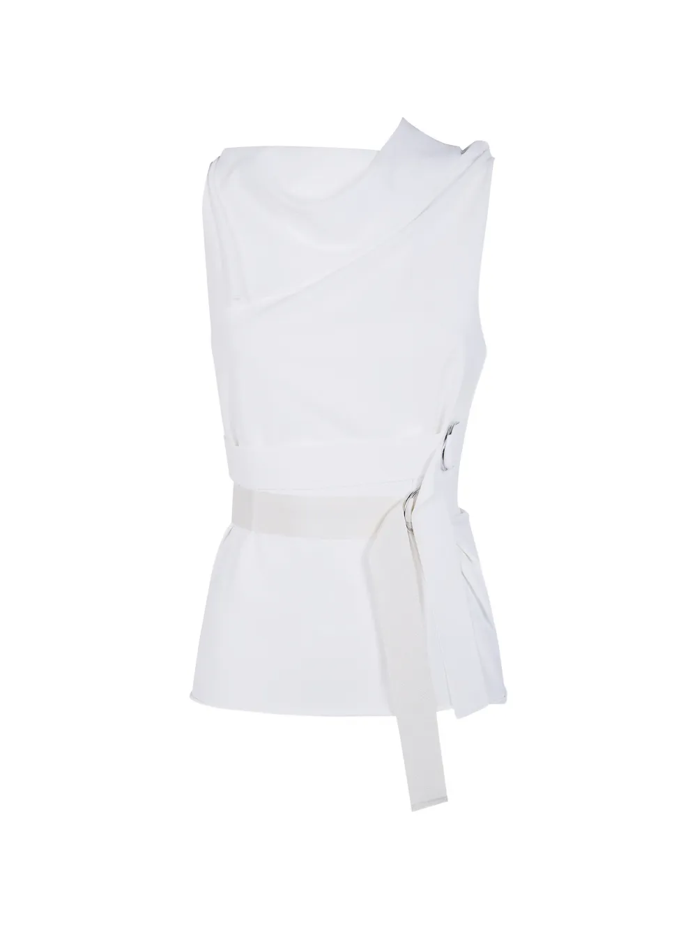 PierAntonioGaspari draped ring-detail top - Bianco