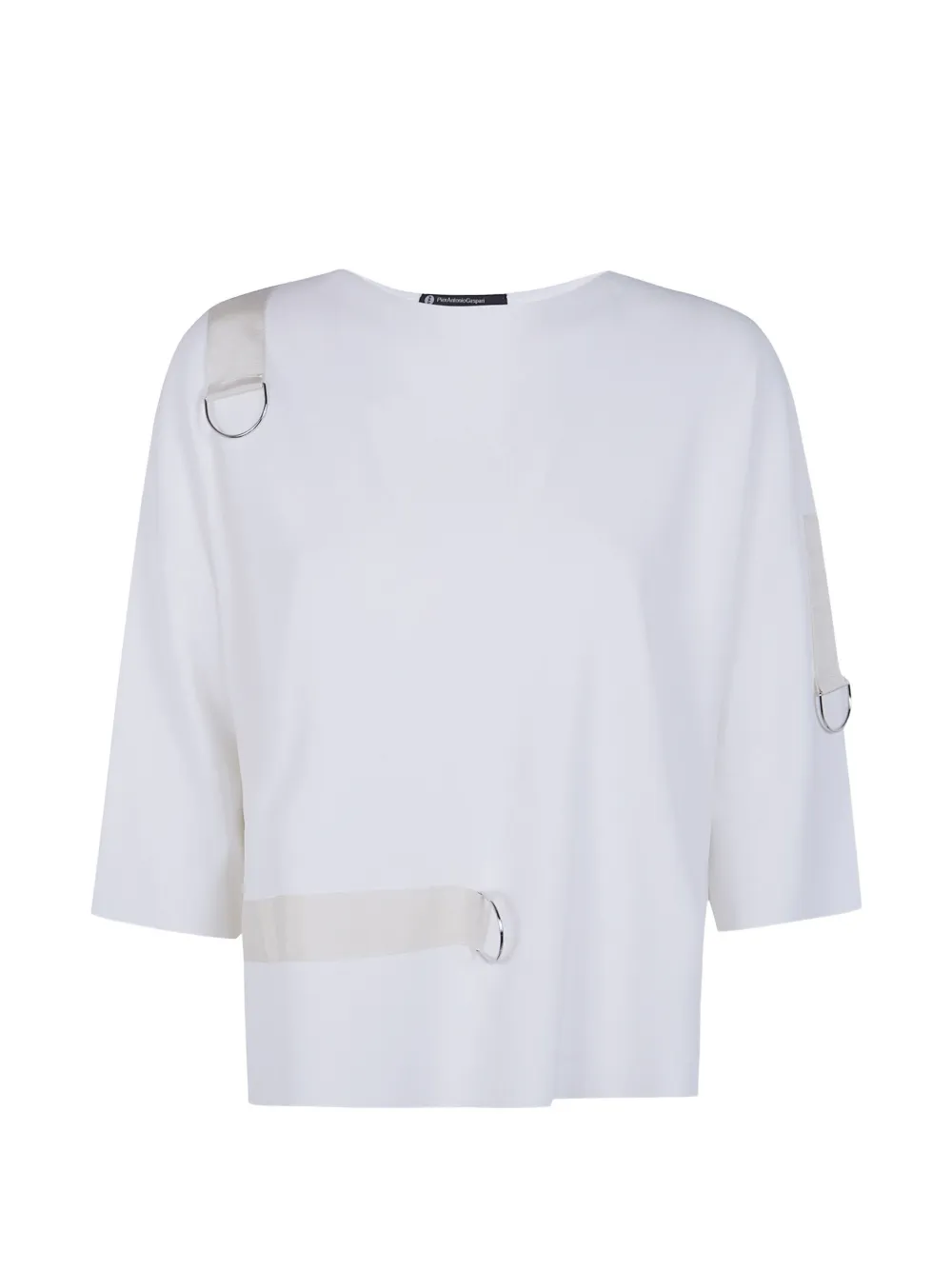 PierAntonioGaspari three-quarter-sleeves top - Bianco
