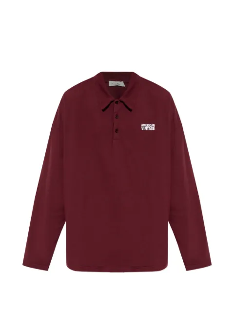 American Vintage Gixy long-sleeved polo shirt
