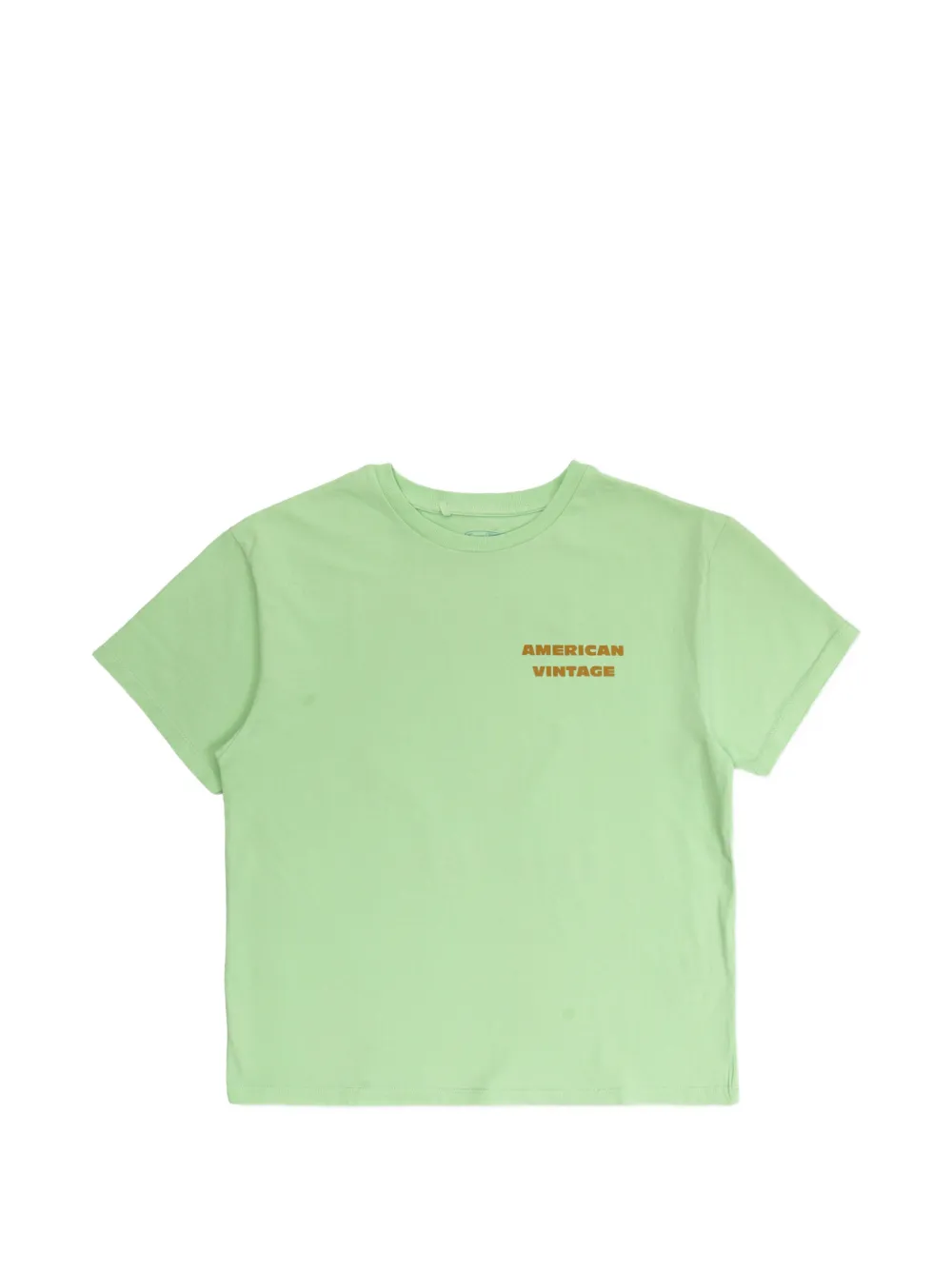 American Vintage Kids Fizvalley logo-print T-shirt - Verde
