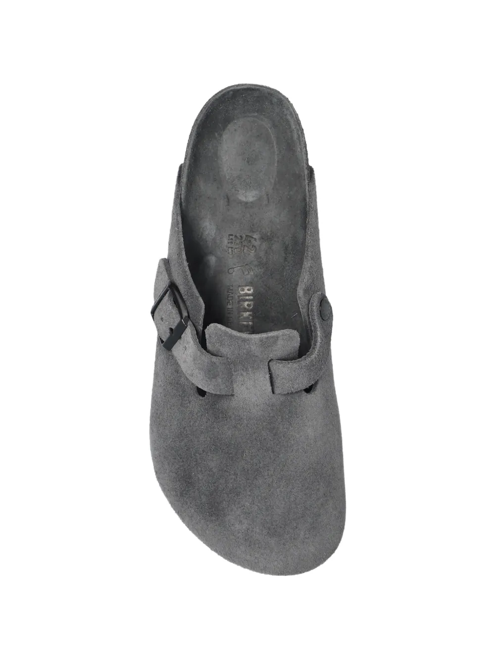 Birkenstock Boston klompen met gespbandje Grijs