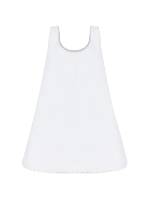 Róhe scoop-neck scalloped mini dress
