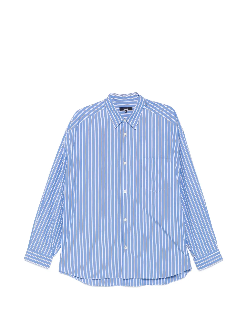 Comme des Garçons Homme striped cotton shirt - Blu