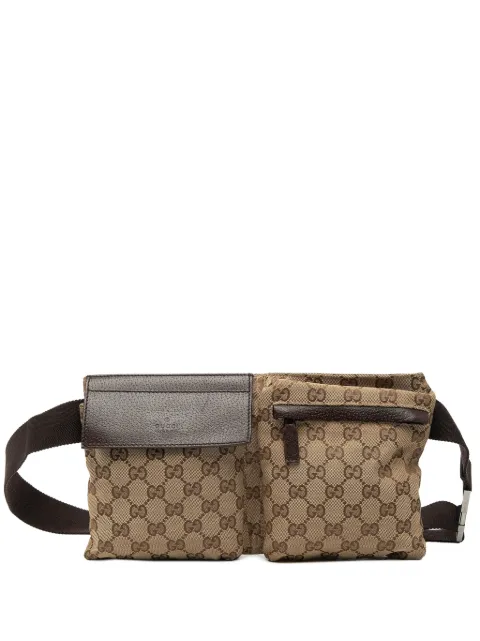Gucci Pre-Owned 2000-2015 GG Canvas Double Pocket belt bag