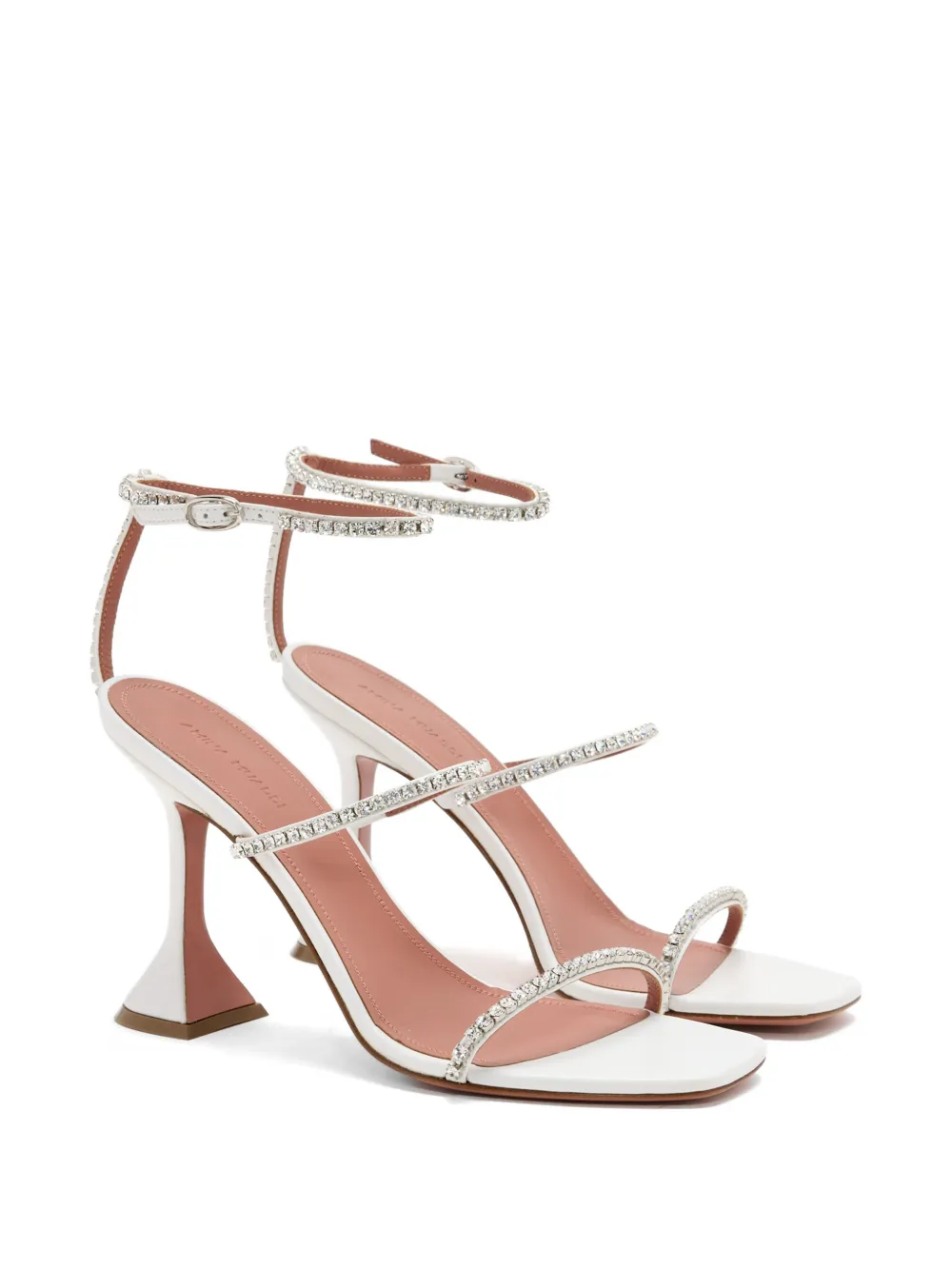 Amina Muaddi Gilda sandalen - Wit