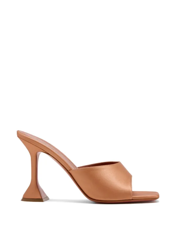 Amina Muaddi 95mm Lupita Mules in Neutrals