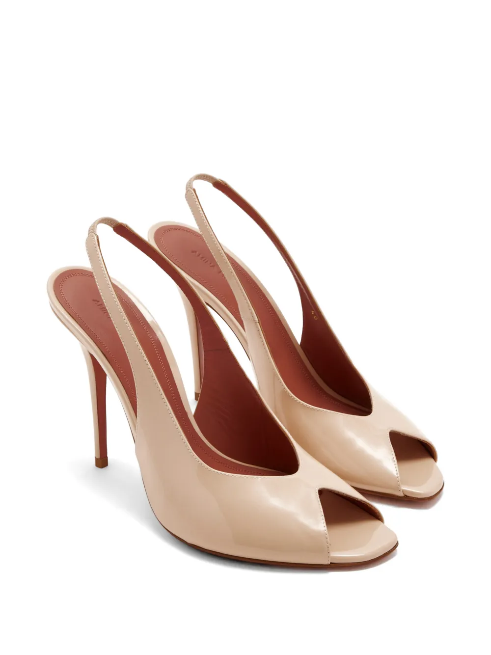 Amina Muaddi Kristina muiltjes met hak Beige