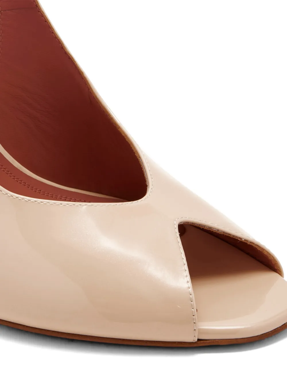 Amina Muaddi Kristina muiltjes met hak Beige