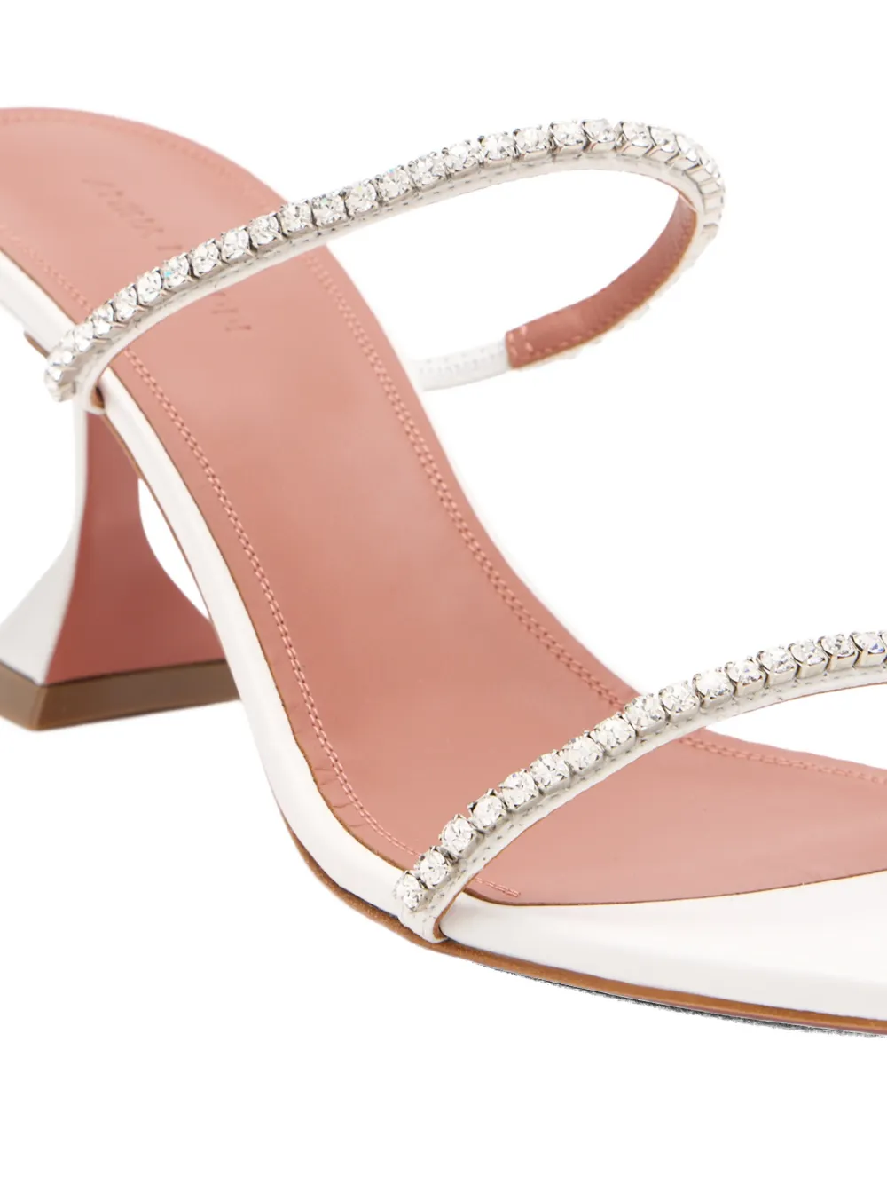 Amina Muaddi 70 mm Gilda muiltjes Wit