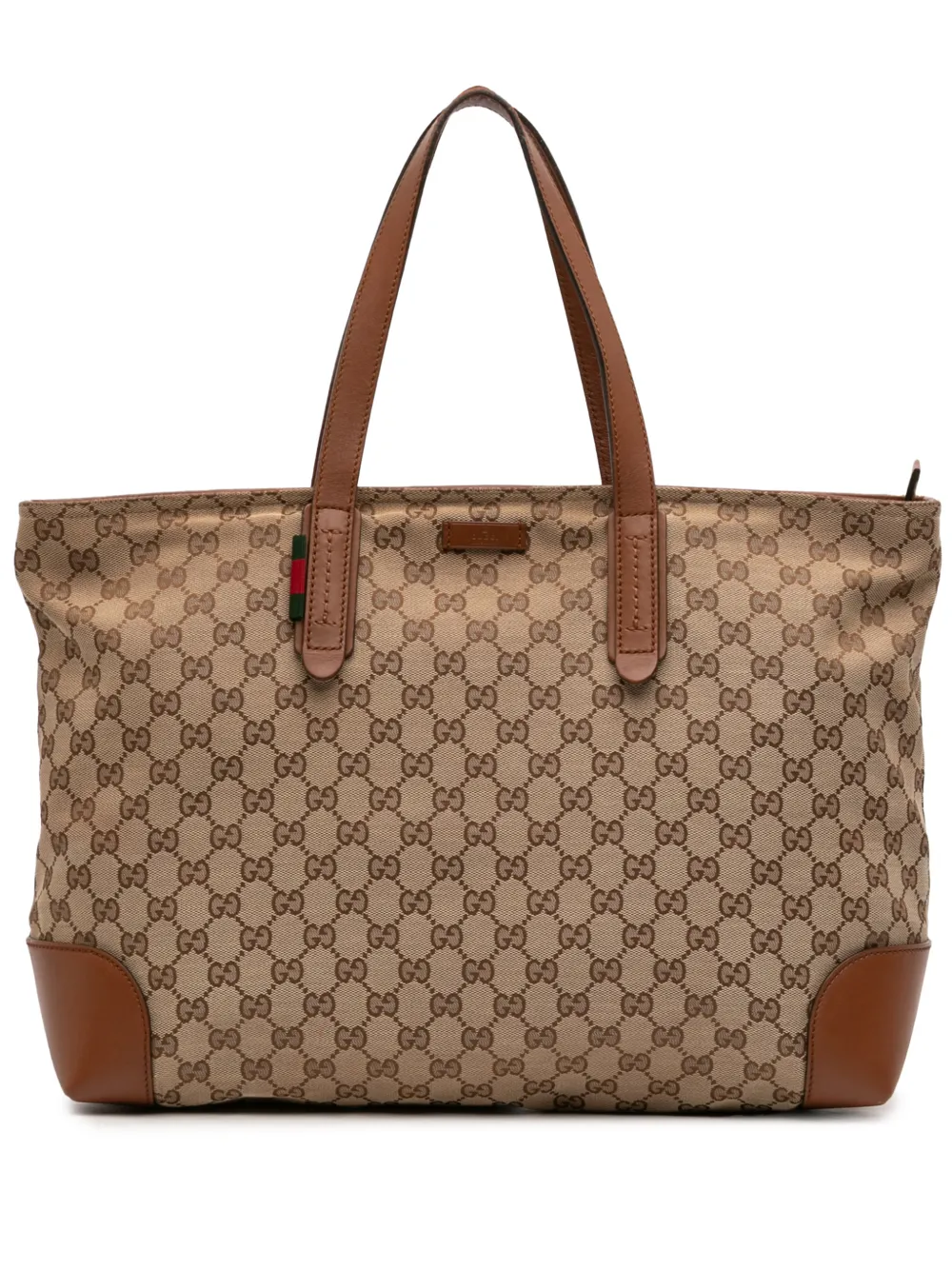 Gucci Pre-Owned 2016-2026 GG Canvas Web tote bag - Marrone