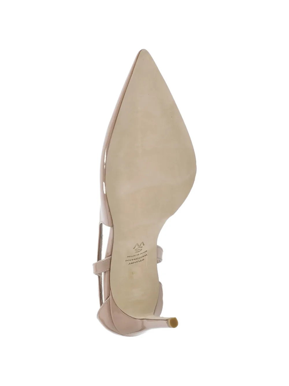 Stuart Weitzman Pumps met puntige neus Beige