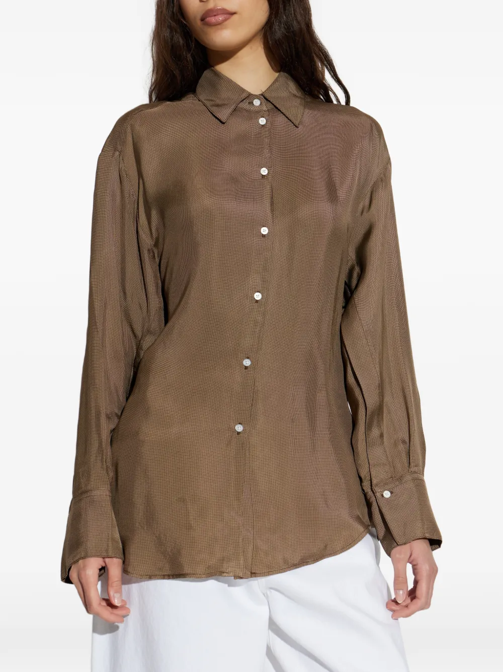  Róhe Button-up Shirt - Brown 