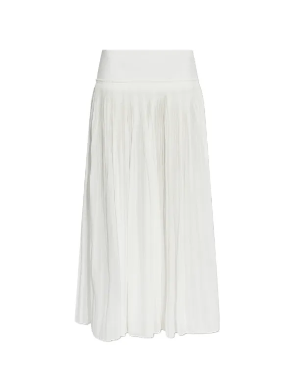 Róhe Pleated Maxi Skirt in White