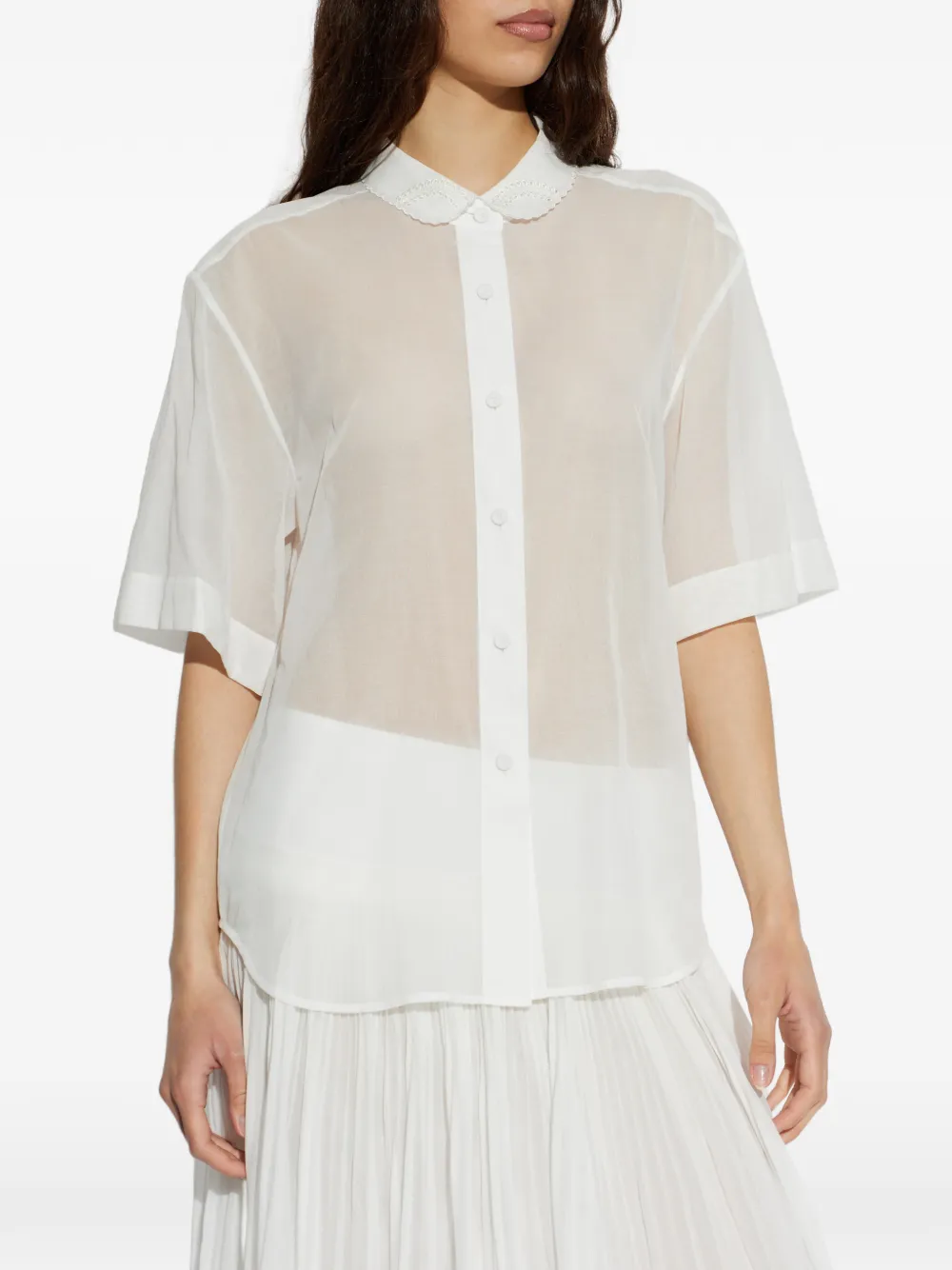 Róhe Short-sleeve Shirt in White, view 3