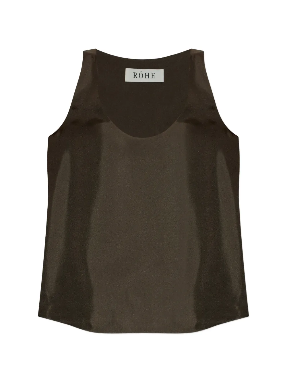 Róhe scoop-neck sleeveless top - Marrone