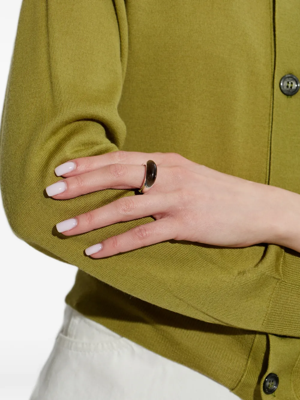 LIE STUDIO quartz sterling-silver ring - Argento